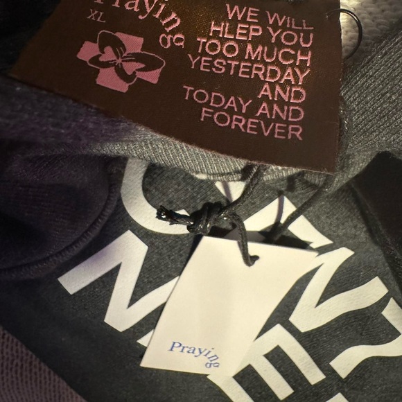 praying Innocent Bystander Hoodie Grey oversized cozy designer sweater deadstock - Picture 7 of 10
